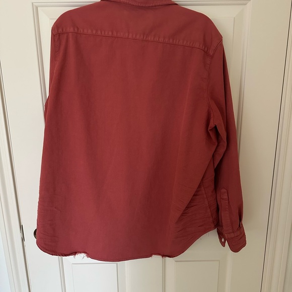 Frank & Eileen Women’s Casual Button Down in Deep Red - Picture 4 of 4